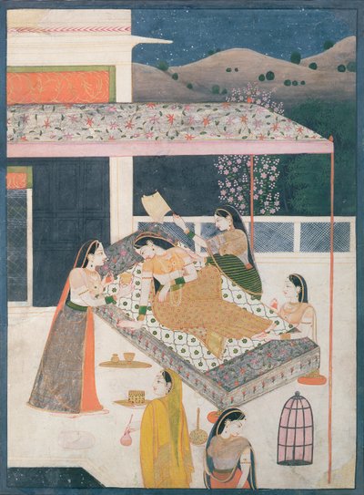 Awaiting the Lover, Garhwal, c.1789-1800 by Indian School